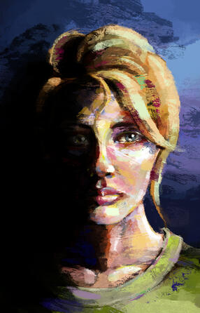 Digital Painting playing with shadow and color